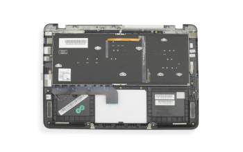 NSK-WB9BU 0G original Darfon clavier incl. topcase DE (allemand) noir/noir avec rétro-éclairage