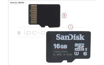 Fujitsu 16GB MICRO SDHC CARD pour Fujitsu Primergy BX2560 M2