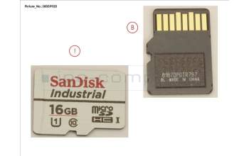Fujitsu 16GB MICRO SDHC CA pour Fujitsu Primergy TX2540 M1