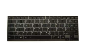 P000554460 original Toshiba clavier DE (allemand) noir/gris avec rétro-éclairage