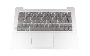 PC4CB-GE original Lenovo clavier incl. topcase DE (allemand) gris/argent avec rétro-éclairage