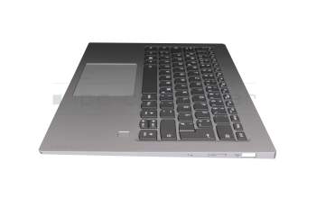 PC4VB-GR original Lenovo clavier incl. topcase DE (allemand) gris/argent avec rétro-éclairage