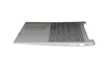 PC5CB-GE original Lenovo clavier incl. topcase DE (allemand) gris/argent avec rétro-éclairage