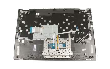 PD4SB-GR original Lenovo clavier incl. topcase DE (allemand) gris/gris avec rétro-éclairage pour empreinte digitale
