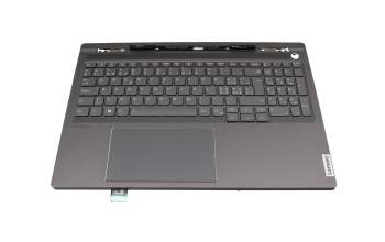PH5CLXB-SW original Lenovo clavier incl. topcase CH (suisse) gris/gris avec rétro-éclairage