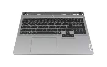 PH5CYXBG-3T-GR original Lenovo clavier incl. topcase DE (allemand) noir/gris avec rétro-éclairage
