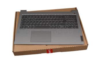 PK09000QQ20 original Lenovo clavier incl. topcase DE (allemand) gris/gris avec rétro-éclairage