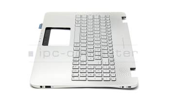 PK13183125S original Compal clavier incl. topcase FR (français) argent/argent avec rétro-éclairage