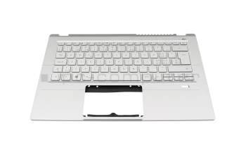 PK1334G1E14 original Acer clavier incl. topcase CH (suisse) argent/argent avec rétro-éclairage