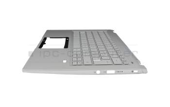 PK1334G1E14 original Acer clavier incl. topcase CH (suisse) argent/argent avec rétro-éclairage