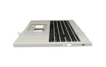 PK133RJ1A13 original Acer clavier incl. topcase DE (allemand) noir/gris avec rétro-éclairage