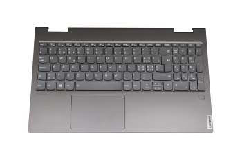 PP5VB-SW original Lenovo clavier incl. topcase CH (suisse) gris/gris avec rétro-éclairage