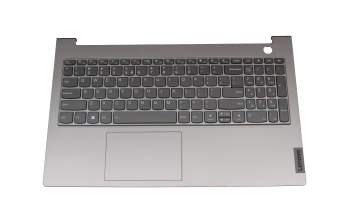 PR55B-UI original Lenovo clavier incl. topcase UK (anglais) gris foncé/gris avec rétro-éclairage