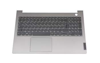 PR5S-GE original Lenovo clavier incl. topcase DE (allemand) gris foncé/gris