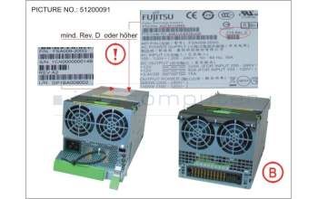 Fujitsu S26113-F606-R300 BX900 PSU 2.880W PLATINUM HP W/O POWER C