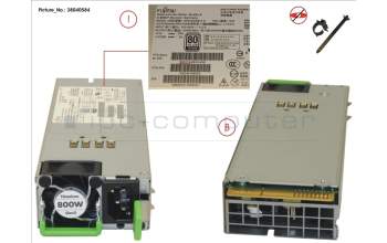 Fujitsu MODULAR PSU 800W TITANIUM HP pour Fujitsu Primergy RX2530 M2