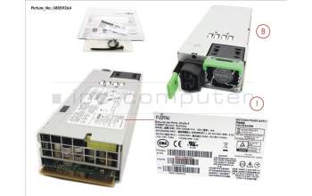 Fujitsu MODULAR PSU DC 380V 1300W PLATINUM HP pour Fujitsu Primergy RX2540 M4