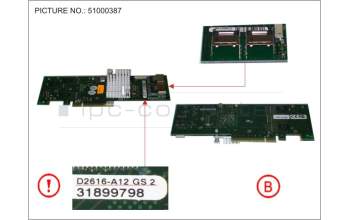 Fujitsu RAID CTRL SAS 6G Int D2616 512MB Rev2 pour Fujitsu Primergy RX300 S8