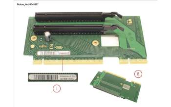 Fujitsu RISER CARD D3458 PCIE X16+X4 pour Fujitsu Celsius J580