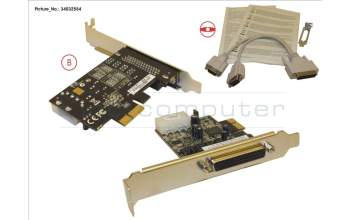 Fujitsu DUAL SERIAL CARD PCIE X1 pour Fujitsu Esprimo P556