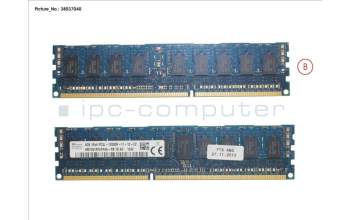Fujitsu 4 GB DDR3 RG LV 1600 MHZ PC3-12800 1R pour Fujitsu Primergy RX300 S8