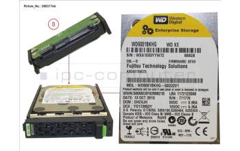Fujitsu HD SAS 6G 600GB 10K HOT PL 2.5\' EP pour Fujitsu Primergy RX4770 M1