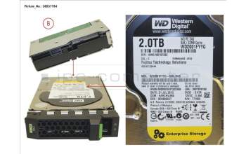 Fujitsu HD SAS 6G 2TB 7.2K HOT PL 3.5\' BC pour Fujitsu Primergy RX2560 M1
