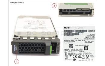 Fujitsu HD SATA 6G 12TB 7.2K 512E HOT PL 3.5\' BC pour Fujitsu Primergy RX2530 M4
