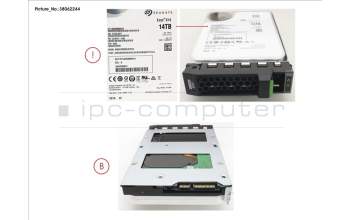 Fujitsu HD SATA 6G 14TB 7.2K 512E HOT PL 3.5\" BC pour Fujitsu Primergy TX1330 M4
