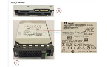 Fujitsu HD SATA 6G 8TB 7.2K 512E HOT PL 3.5\' BC pour Fujitsu Primergy TX255 M5