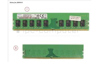 Fujitsu 4GB (1X4GB) 1RX8 DDR4-2400 U ECC pour Fujitsu Primergy TX1320 M3