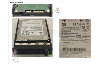 Fujitsu Fujitsu HD SATA 6G 1TB 7.2K HOT PL 2.5\" BC 512n pour Fujitsu Primergy RX2530 M4