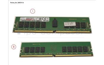 Fujitsu 16GB (1X16GB) 2RX8 DDR4-2666 R ECC pour Fujitsu Primergy RX2540 M4