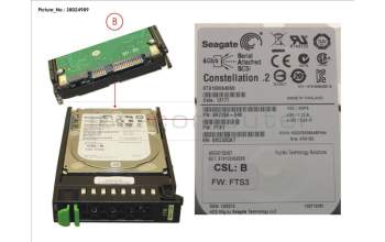 Fujitsu HD SAS 6G 1TB 7.2K HOT PL 2.5\' BC pour Fujitsu Primergy RX300 S8