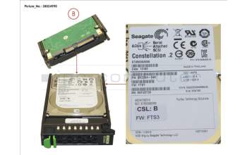 Fujitsu HD SAS 6G 500GB 7.2K HOT PL 2.5\' BC pour Fujitsu Primergy TX2540 M1