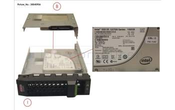 Fujitsu SSD SATA 6G 100GB MAIN 3.5\' H-P EP pour Fujitsu Primergy RX2520 M1