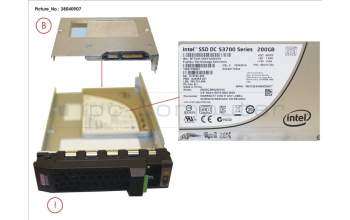Fujitsu SSD SATA 6G 200GB MAIN 3.5\' H-P EP pour Fujitsu Primergy RX2520 M1
