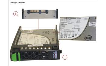 Fujitsu SSD SATA 6G 400GB MAIN 2.5\' H-P EP pour Fujitsu Primergy TX2540 M1