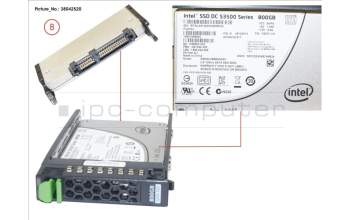 Fujitsu SSD SATA 6G 800GB READ-INTEN 2.5\' H-P EP pour Fujitsu Primergy TX2540 M1
