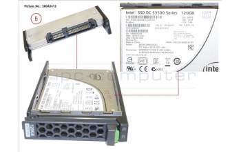 Fujitsu SSD SATA 6G 120GB READ-INTEN 2.5\' H-P EP pour Fujitsu Primergy CX2550 M2