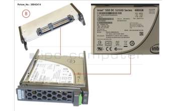 Fujitsu SSD SATA 6G 480GB READ-INTEN 2.5\' H-P EP pour Fujitsu Primergy CX2550 M2