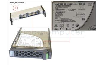Fujitsu SSD SATA 6G 800GB READ-INTEN 2.5\' H-P EP pour Fujitsu Primergy RX4770 M3