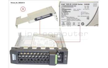 Fujitsu SSD SATA 6G 240GB READ-INTEN 3.5\' H-P EP pour Fujitsu Primergy RX2540 M2