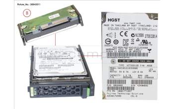 Fujitsu HD SAS 6G 1.2TB 10K HOT PL 2.5\' EP pour Fujitsu Primergy RX2560 M1