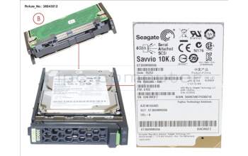Fujitsu HD SAS 6G 300GB 10K HOT PL 2.5\' EP pour Fujitsu Primergy RX2560 M1