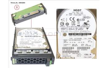 Fujitsu HD SAS 12G 900GB 10K 512E HOT PL 2.5\' EP pour Fujitsu Primergy RX2540 M4