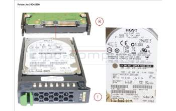 Fujitsu HD SAS 12G 1.2TB 10K 512N HOT PL 2.5\' EP pour Fujitsu Primergy RX300 S8