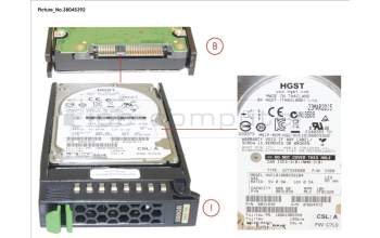 Fujitsu HD SAS 12G 600GB 10K 512N HOT PL 2.5\' EP pour Fujitsu Primergy TX2540 M1