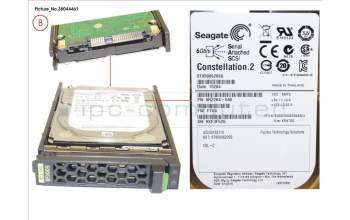 Fujitsu HD SAS 6G 500GB 7.2K HOT PL 2.5\' BC pour Fujitsu Primergy RX2560 M2
