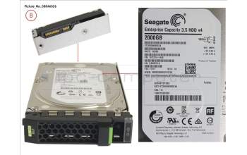 Fujitsu HD SAS 12G 2TB 7.2K 512E HOT PL 3.5\' BC pour Fujitsu Primergy RX1330 M2